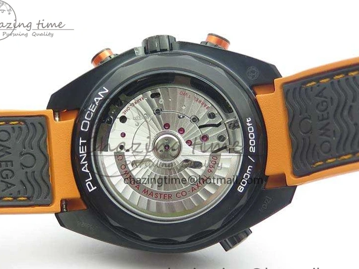 0120 Planet Ocean Master Chronometer Chrono DLC OM 1:1 Best Edition Black Dial On Nylon Strap A Chic 8103